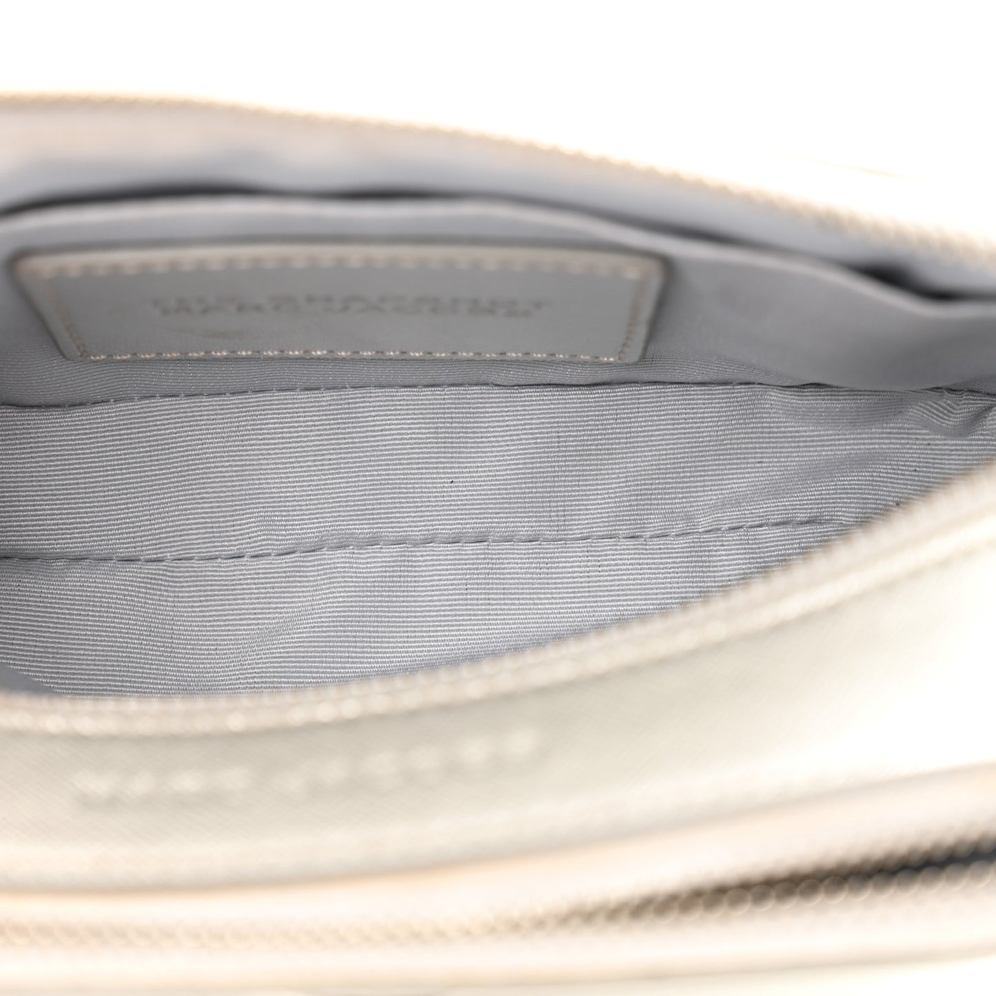 Saffiano Small Snapshot Camera Bag Silver