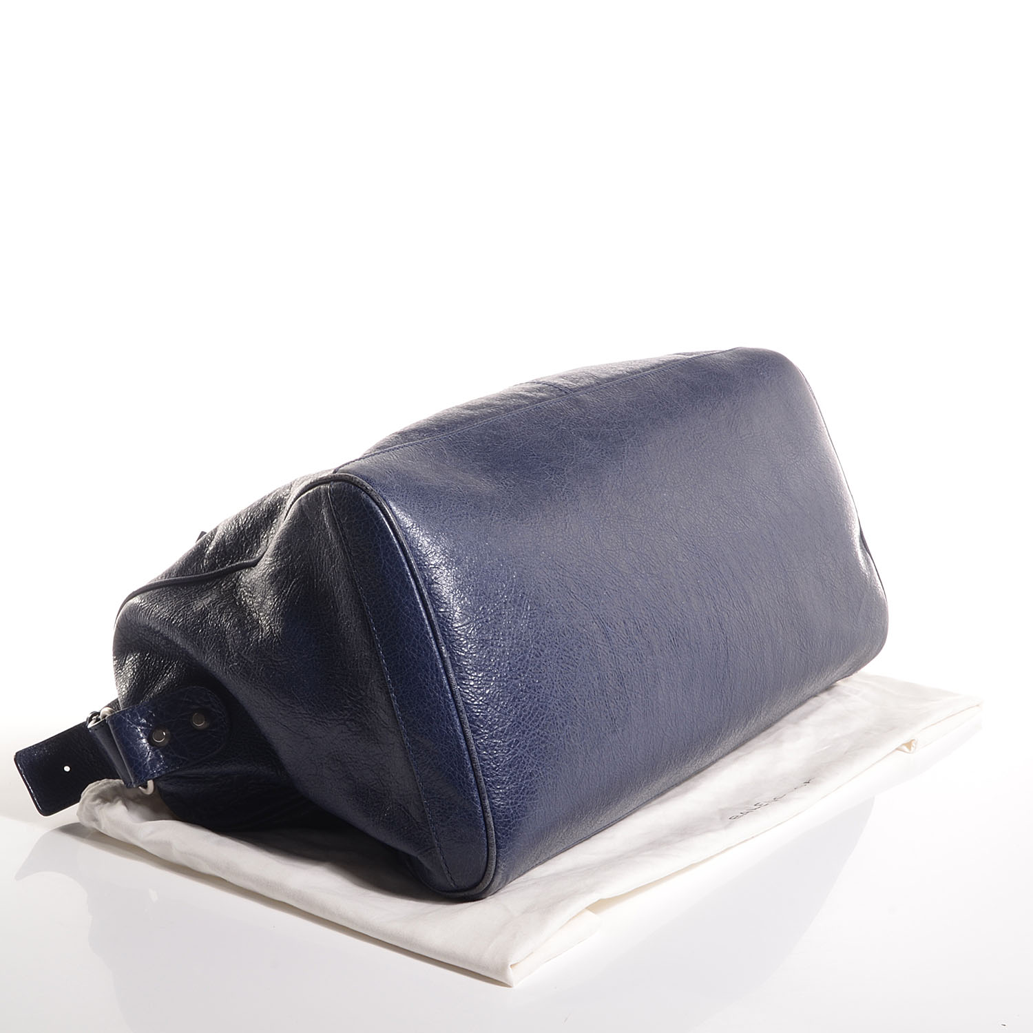Balenciaga Agneau Classic Hardware Small Squash Duffel Bag Bleu Nuit 4 of 10