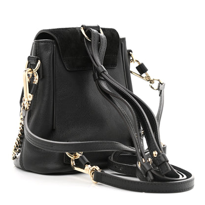 Chloe Suede Calfskin Mini Faye Backpack Black 3 of 11