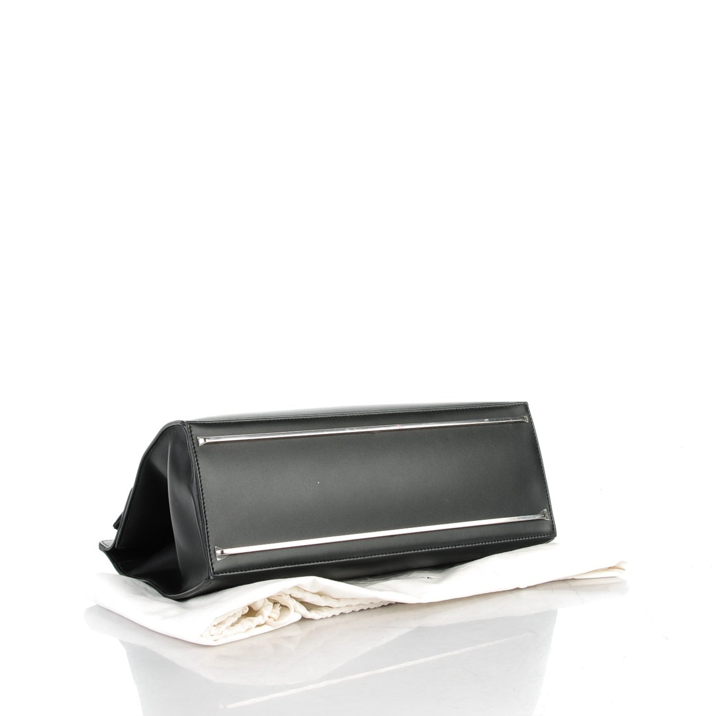Smooth Calfskin Le Dix M Cartable Shoulder Bag Black
