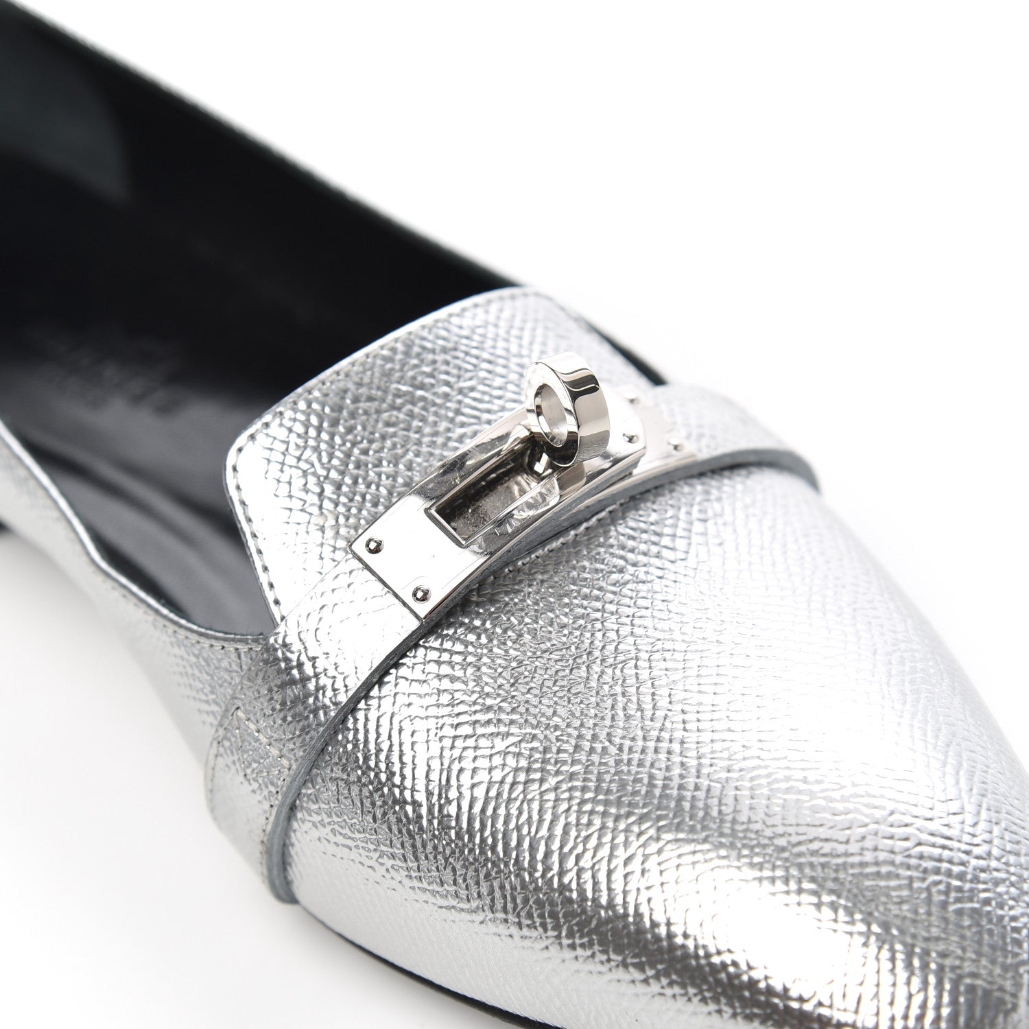 Hermes Epsom Pegase Ballerina Flats 36.5 Metalisse 12 of 13