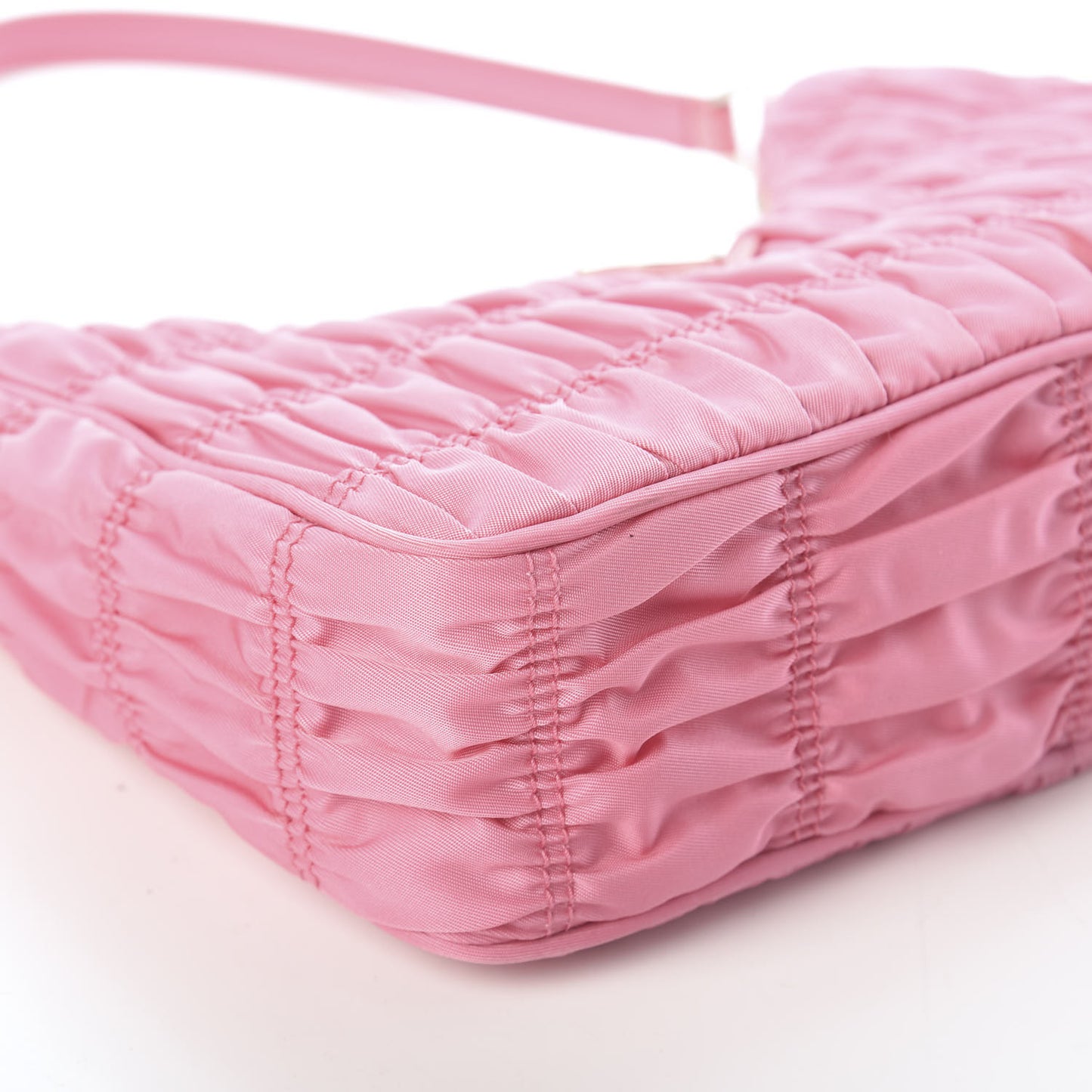 Tessuto Nylon Gaufre Shoulder Bag Begonia