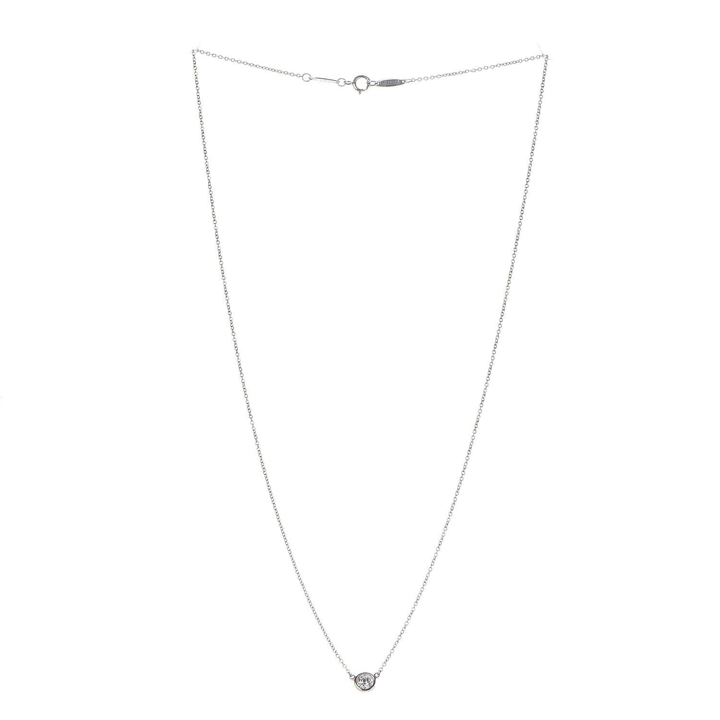 Platinum Diamond .33ct Elsa Peretti Diamonds by the Yard Pendant Necklace