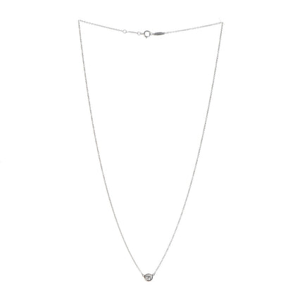 Tiffany Platinum Diamond .33ct Elsa Peretti Diamonds by the Yard Pendant Necklace 3 of 8