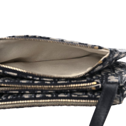Christian Dior Oblique Saddle Pouch With Strap Navy Blue 4 of 9