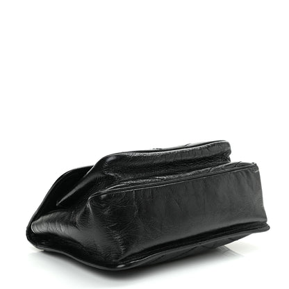 Saint Laurent Crinkled Calfskin Matelasse Monogram Medium Niki Chain Satchel Black 4 of 9