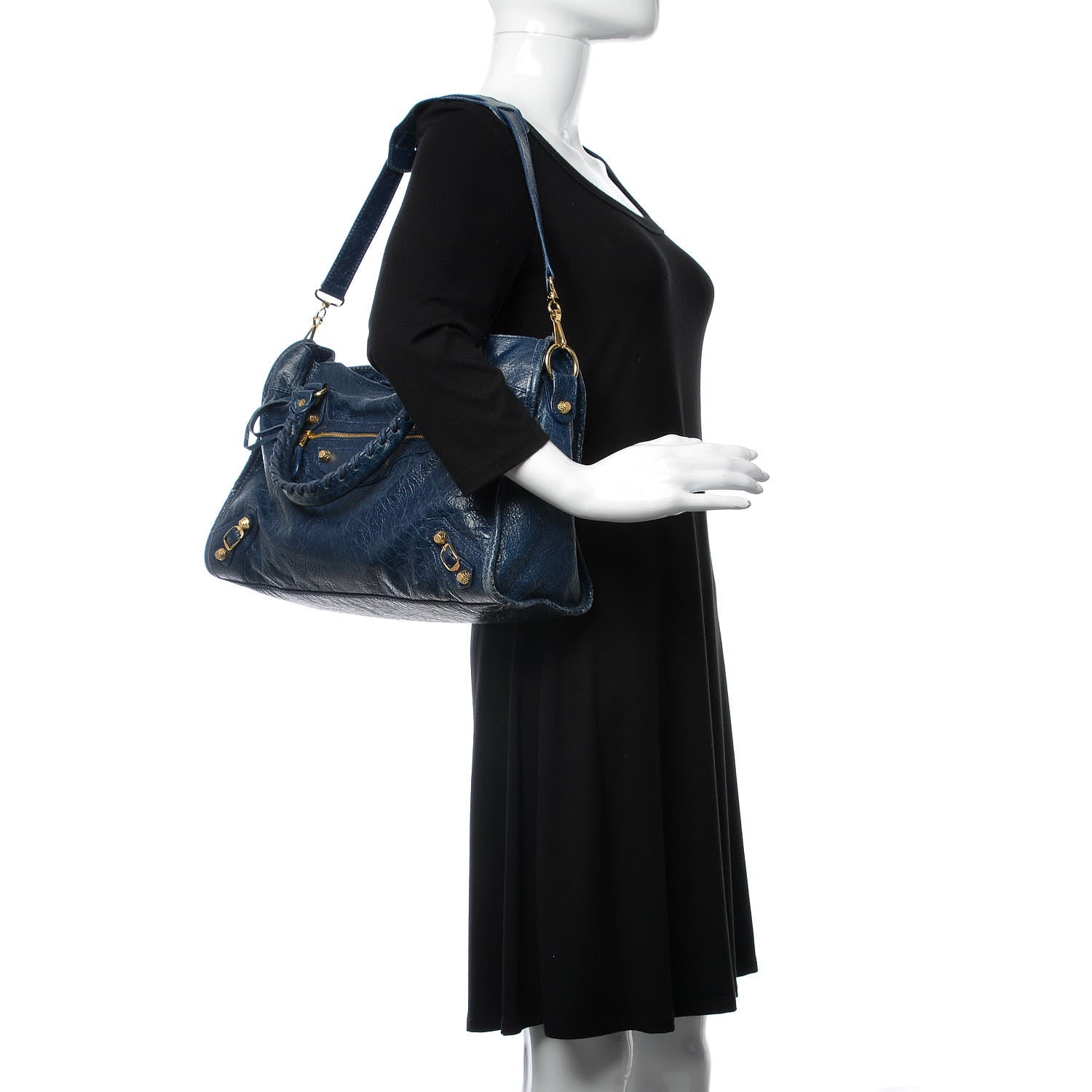 Balenciaga Agneau Giant 12 Gold Hardware City Bleu Mineral 2 of 11
