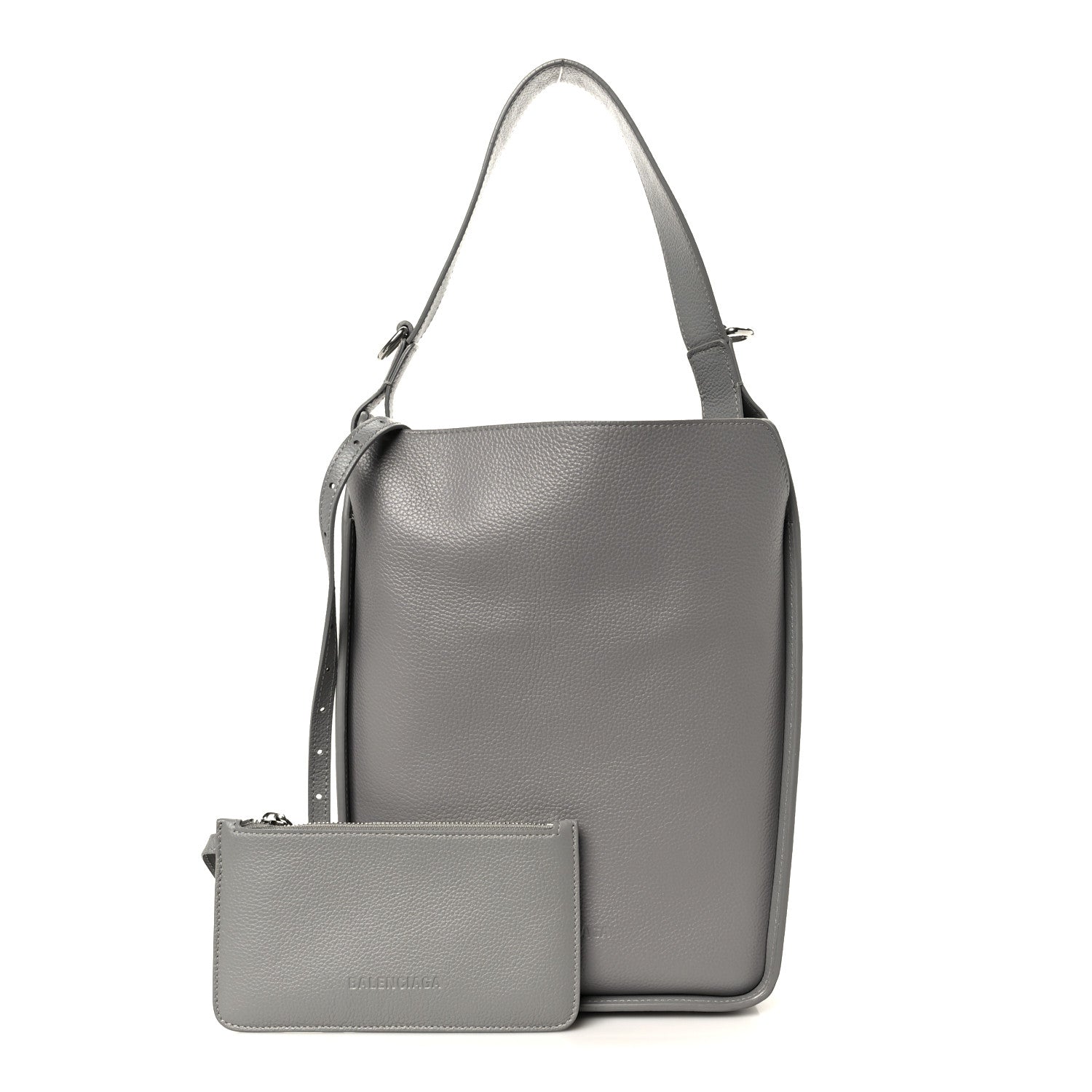 Balenciaga Calfskin Logo Embossed Small Tool 2.0 North-South Tote Balenciaga Grey 3 of 15