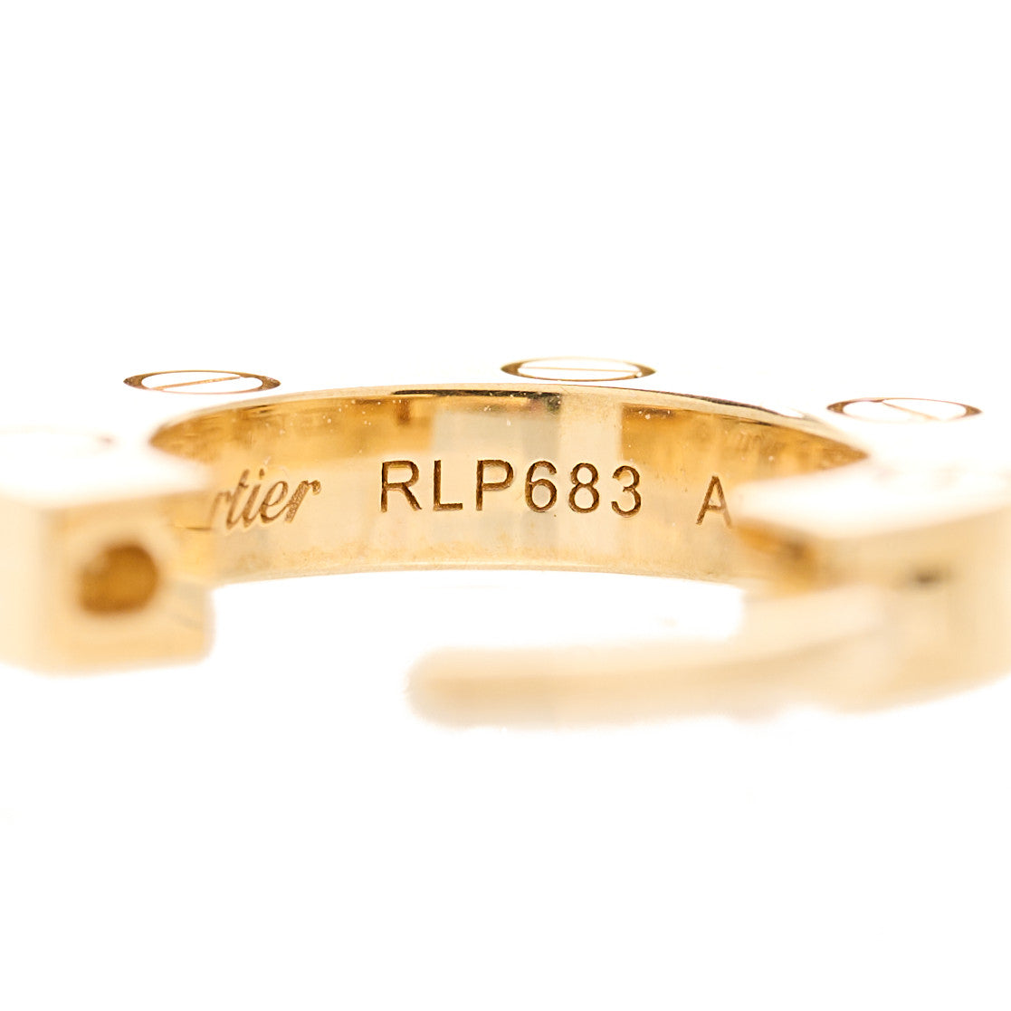 18K Yellow Gold Single LOVE Hoop Earring