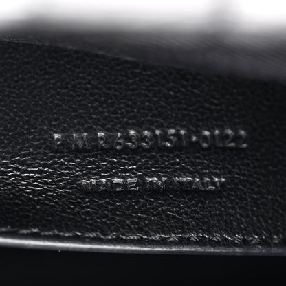 Saint Laurent Calfskin Crocodile Embossed Matelasse Monogram Baby Niki Chain Satchel Black 7 of 11