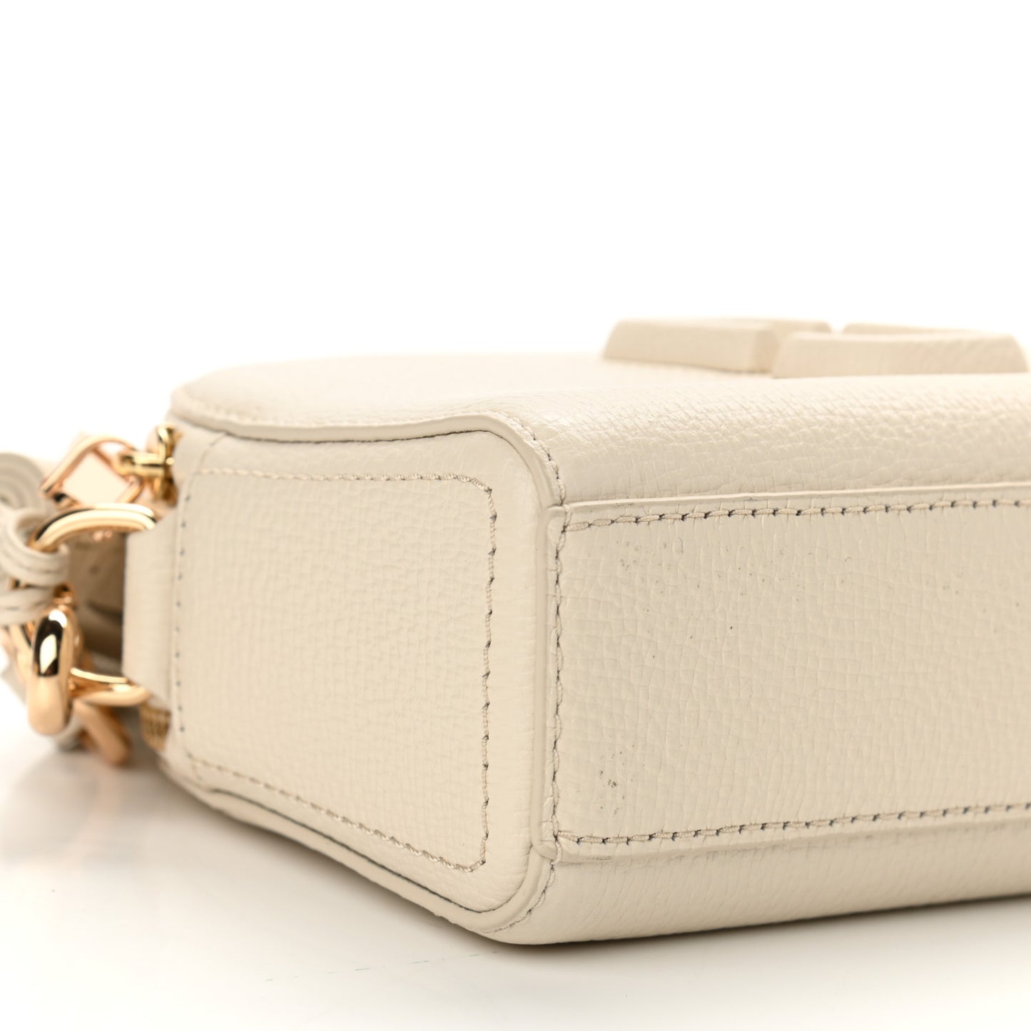 Calfskin Shutter Camera Crossbody Bag Ivory
