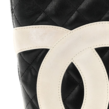 Chanel Calfskin Quilted Medium Cambon Tote Black White 15 of 15