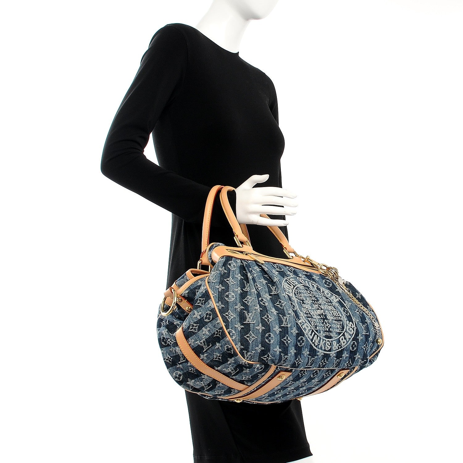 Louis Vuitton Denim Raye Cabas GM 3 of 8