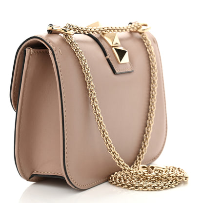 Valentino Garavani Vitello Small Glam Lock Rockstud Flap Poudre 3 of 13
