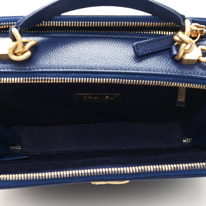 Chanel Caviar Quilted Medium Vanity Bag Navy 6 of 10