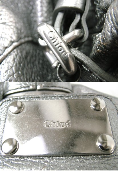 Chloe Leather Paddington Metallic Silver 12 of 15