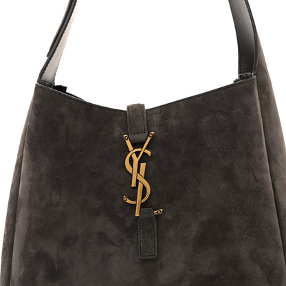 Saint Laurent Suede Small Le 5 A 7 Soft Hobo Urban Grey 9 of 13