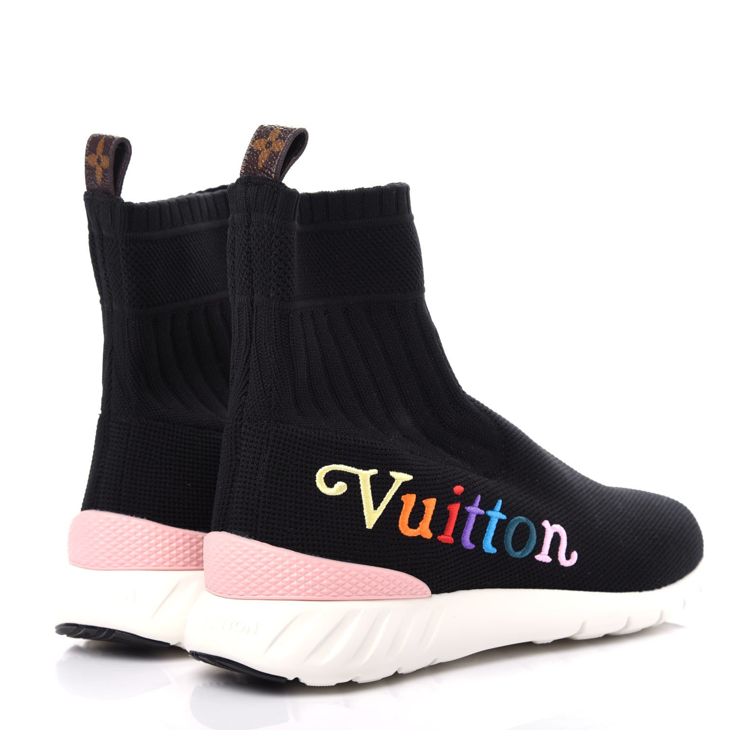 Louis Vuitton Stretch Fabric Aftergame Wave Sneaker Boots 37 Black 4 of 10