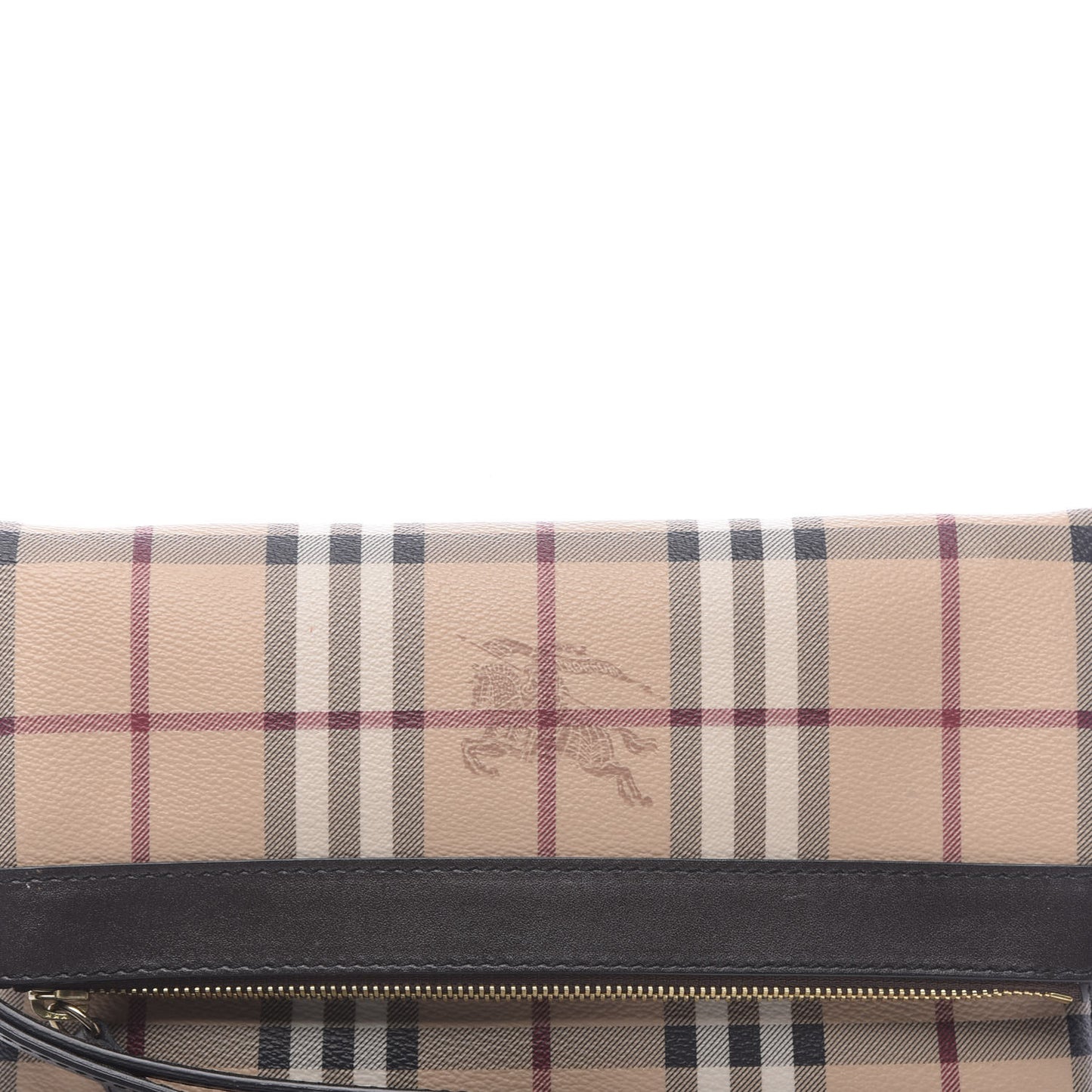 Haymarket Check Adeline Foldover Clutch Brown
