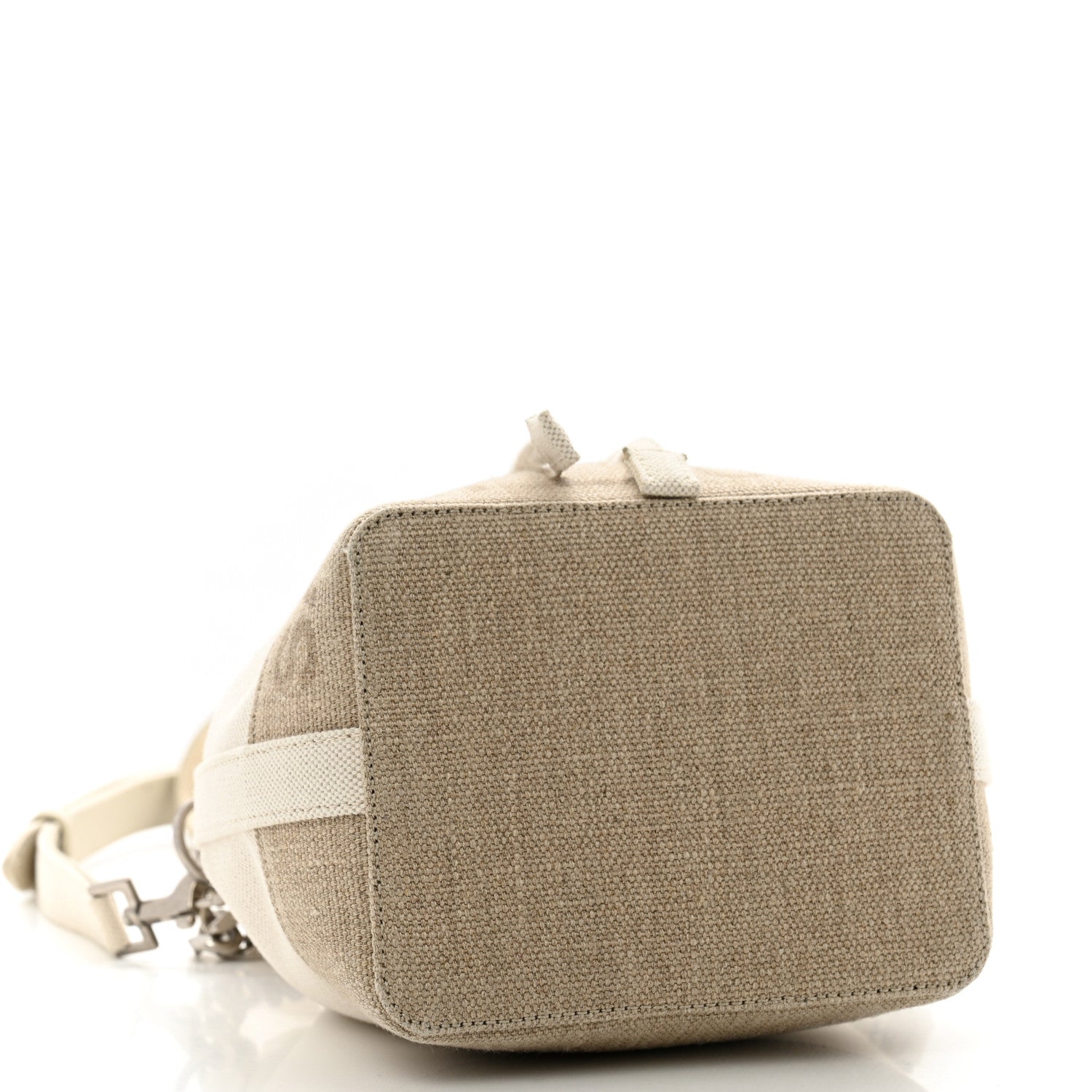 Saint Laurent Canvas Mini Chevron Bucket Bag Grigio 4 of 14