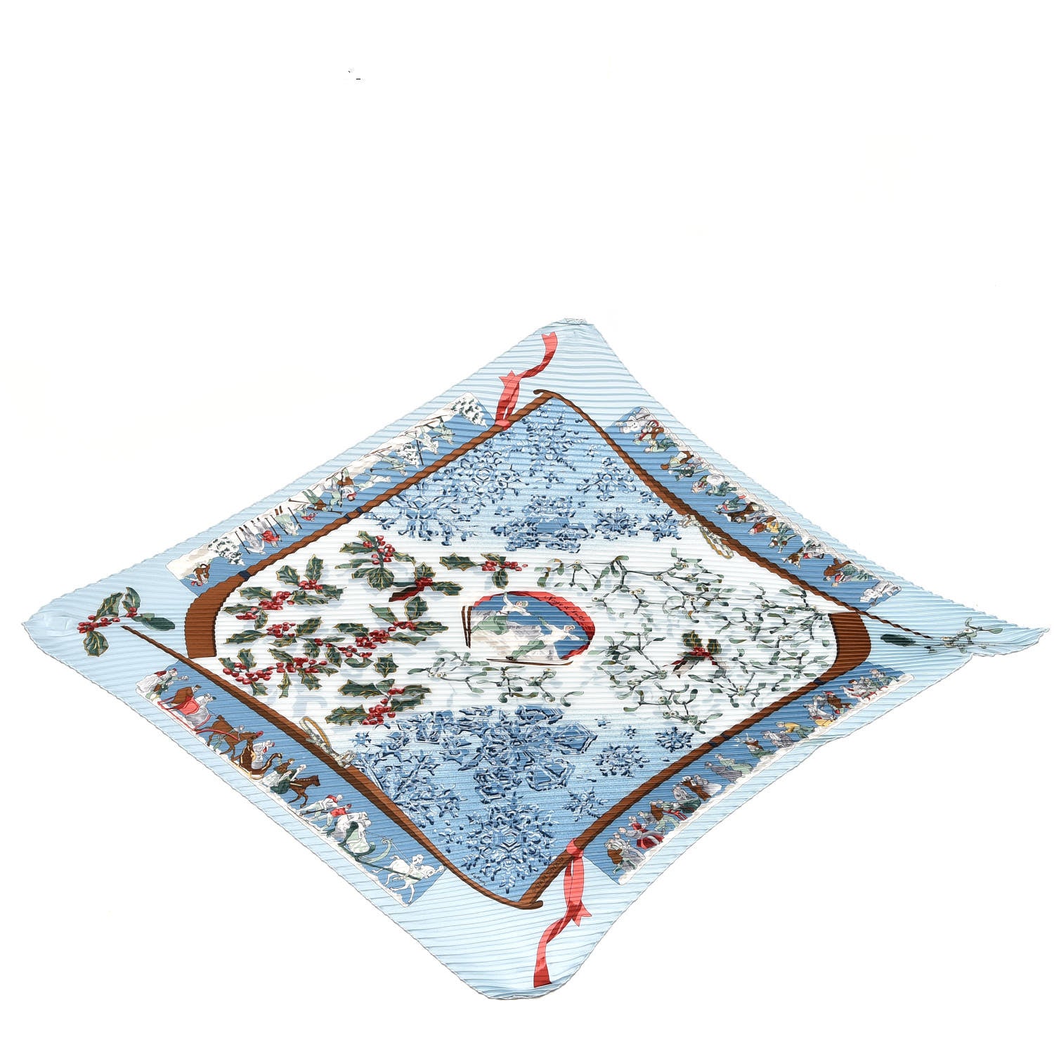 Hermes Silk Plisse Neige d'Antan Scarf 90 1 of 4