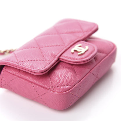 Chanel Caviar Quilted Flap Chain Waist Bag Pink 6 of 12