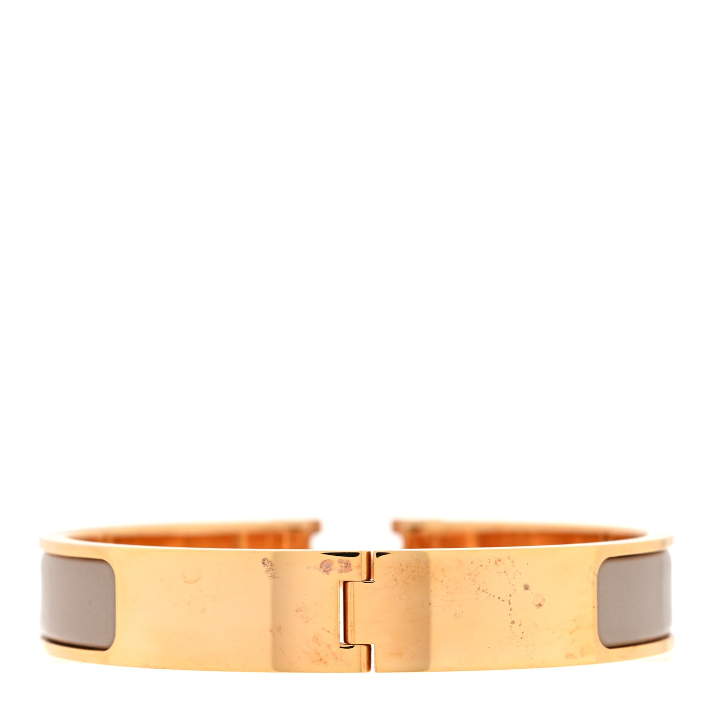 Enamel Narrow Clic Clac H Bracelet PM Rose Poudre