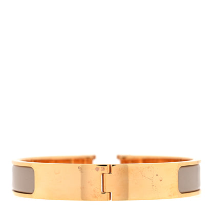 Hermes Enamel Narrow Clic Clac H Bracelet PM Rose Poudre 3 of 5