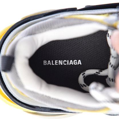 Balenciaga Fabric Mesh Womens Triple S Sneakers 37 Yellow Grey White 6 of 7