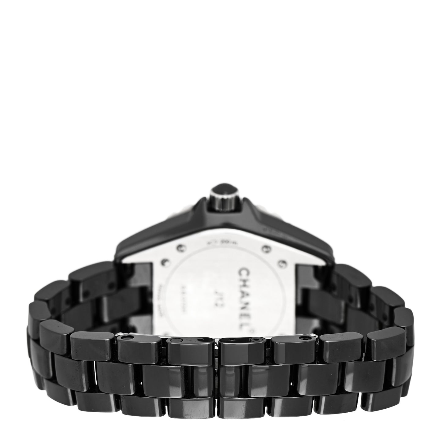 Stainless Steel Ceramic Diamond 33mm J12 Quartz Watch Black