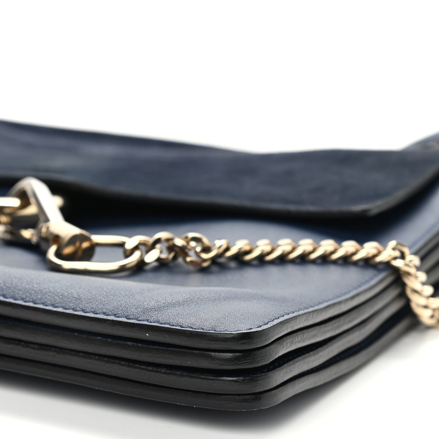 Chloe Suede Calfskin Medium Faye Shoulder Bag Silver Blue 9 of 10