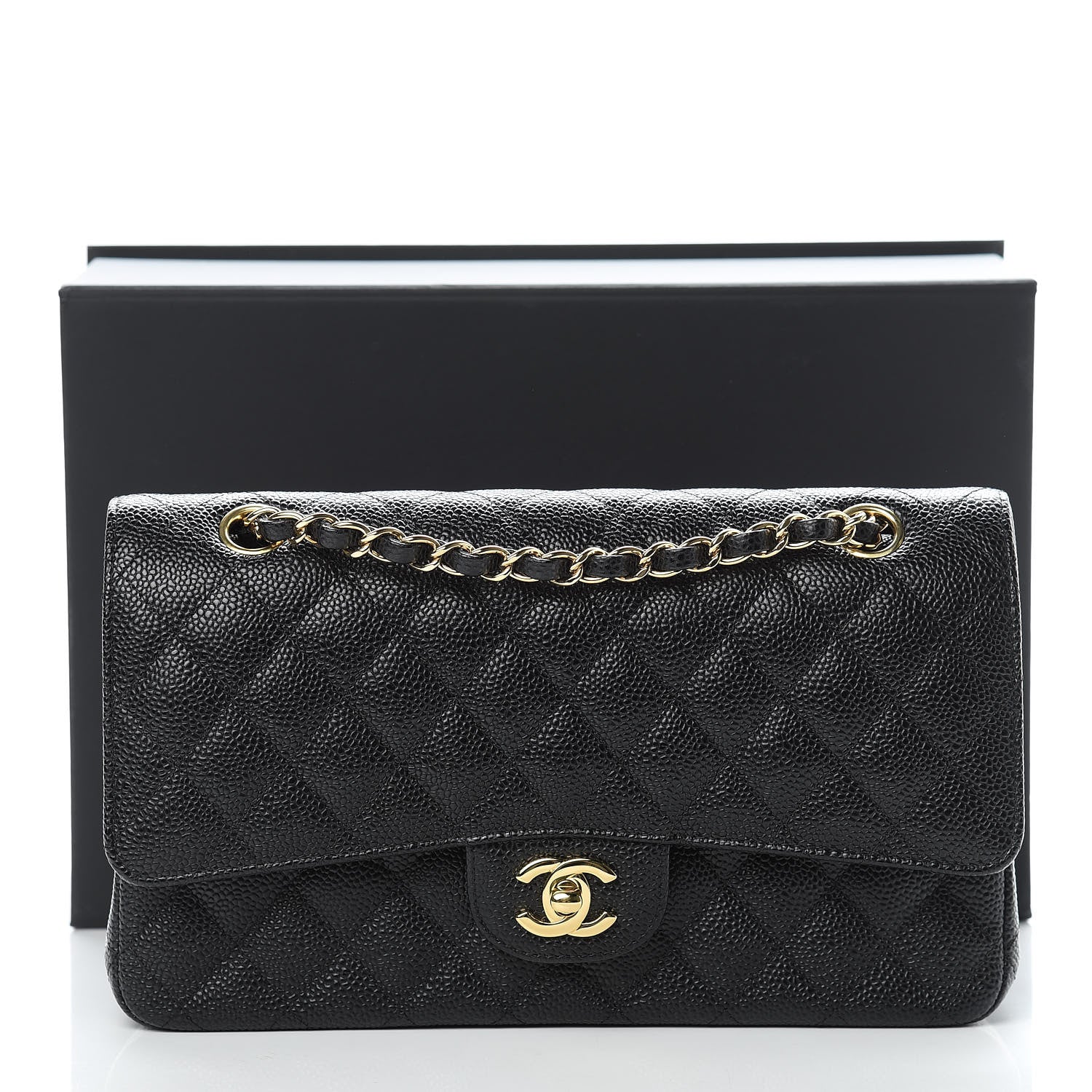 Chanel Caviar Quilted Medium Double Flap Black 12 of 12