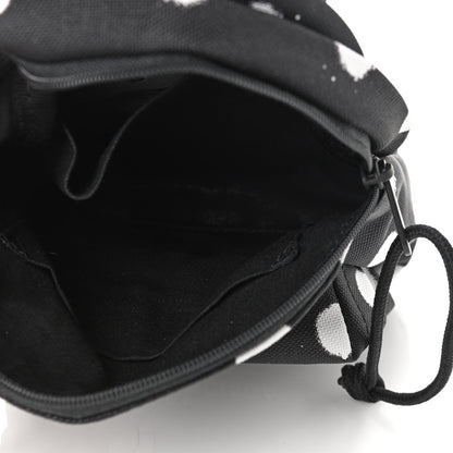 Balenciaga Recycled Casual Nylon Spray Polka Dots Mini Explorer Crossbody Backpack Black White 5 of 9