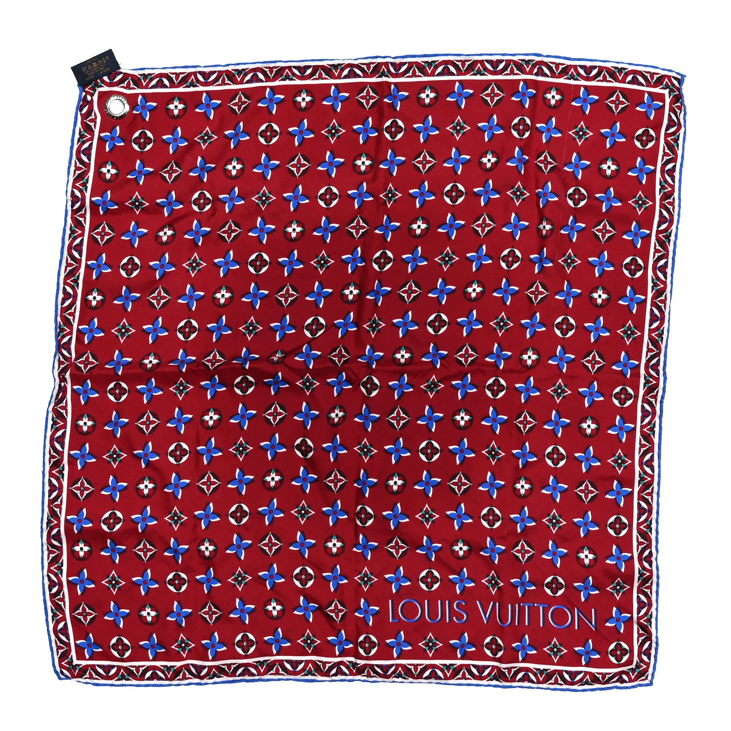 Louis Vuitton Sunset Monogram Bandana Red Blue 1 of 3