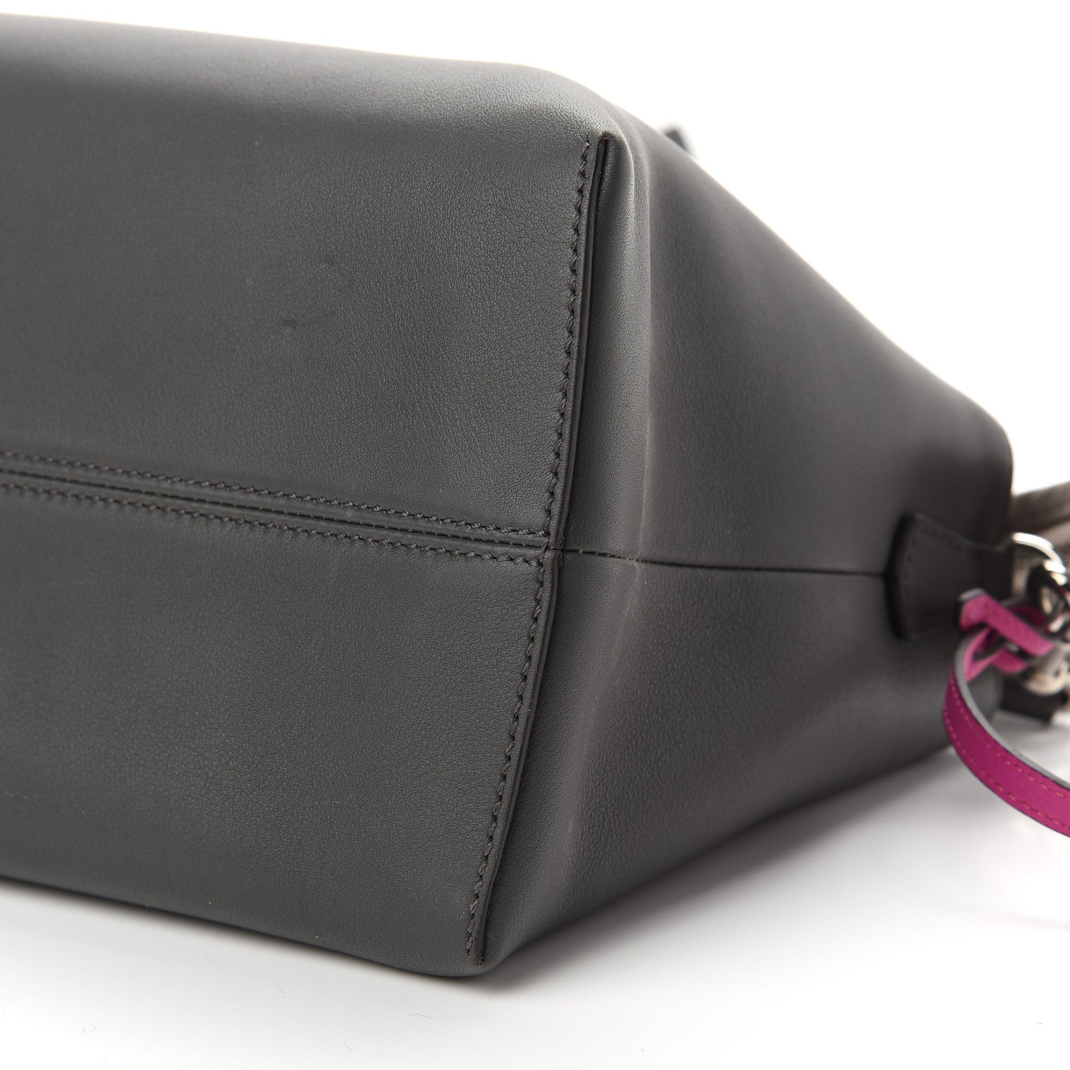 Fendi Vitello Dolce 4 Color Large By The Way Boston Bag Carbone Magenta Multicolor 8 of 10