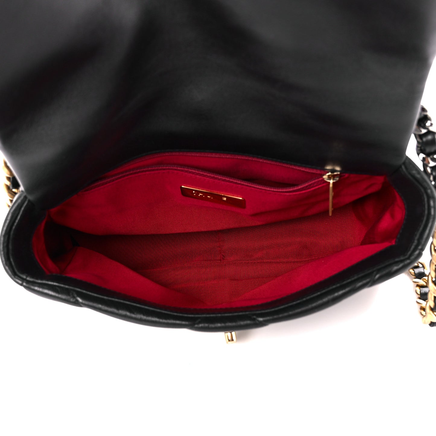 Goatskin Quilted Medium Chanel 19 Flap Black