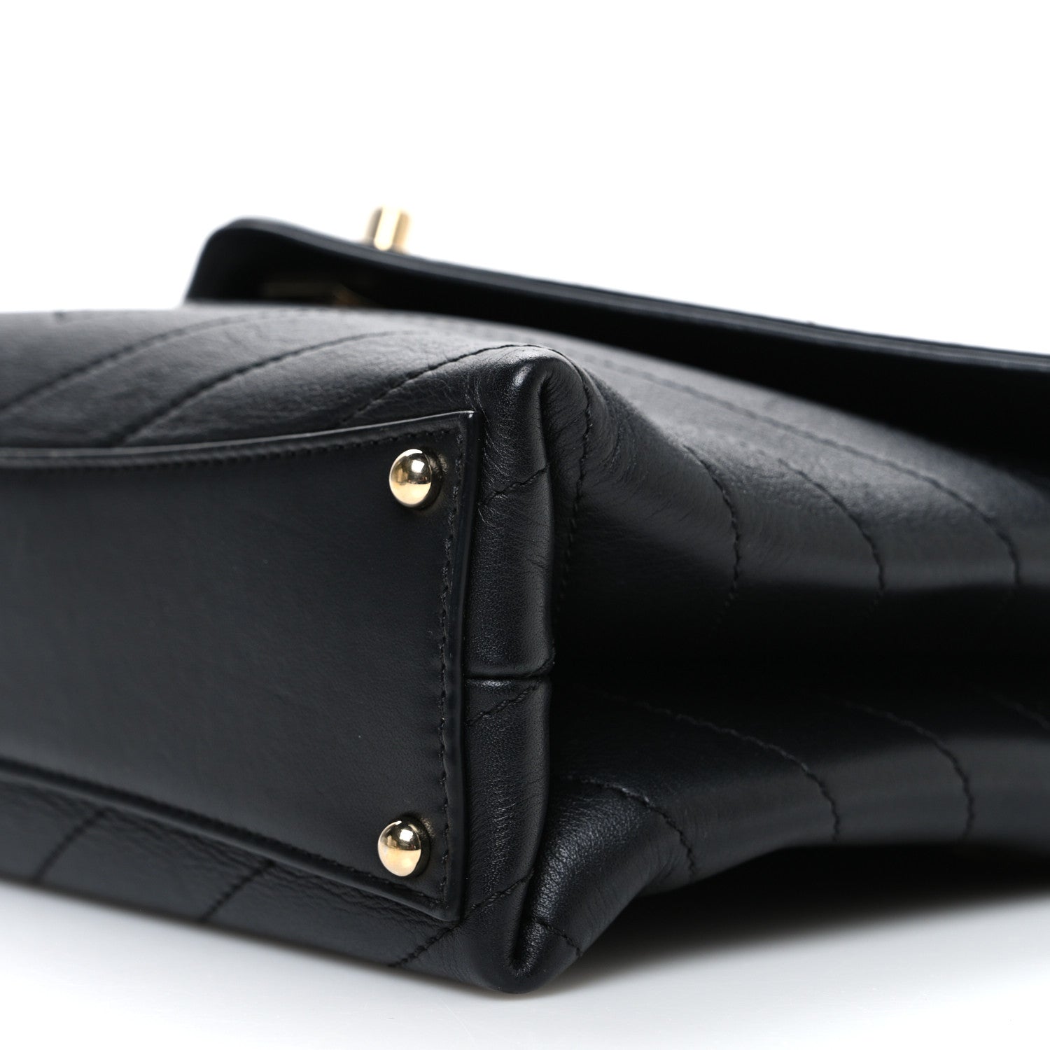 Chanel Lambskin Chevron Stitched Medium Envelope Flap Black 10 of 10