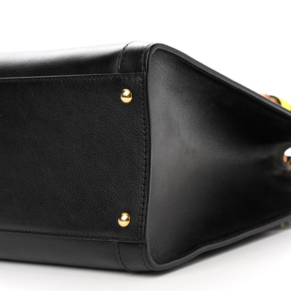 Gucci Calfskin Medium Diana Tote Bag Black Yellow Fluo 10 of 14
