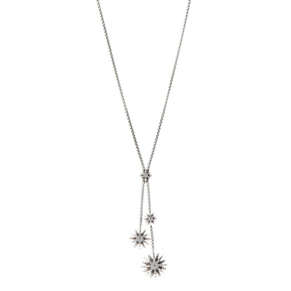 Tiffany DAVID YURMAN Sterling Silver Diamond Starburst Y Necklace 1 of 6