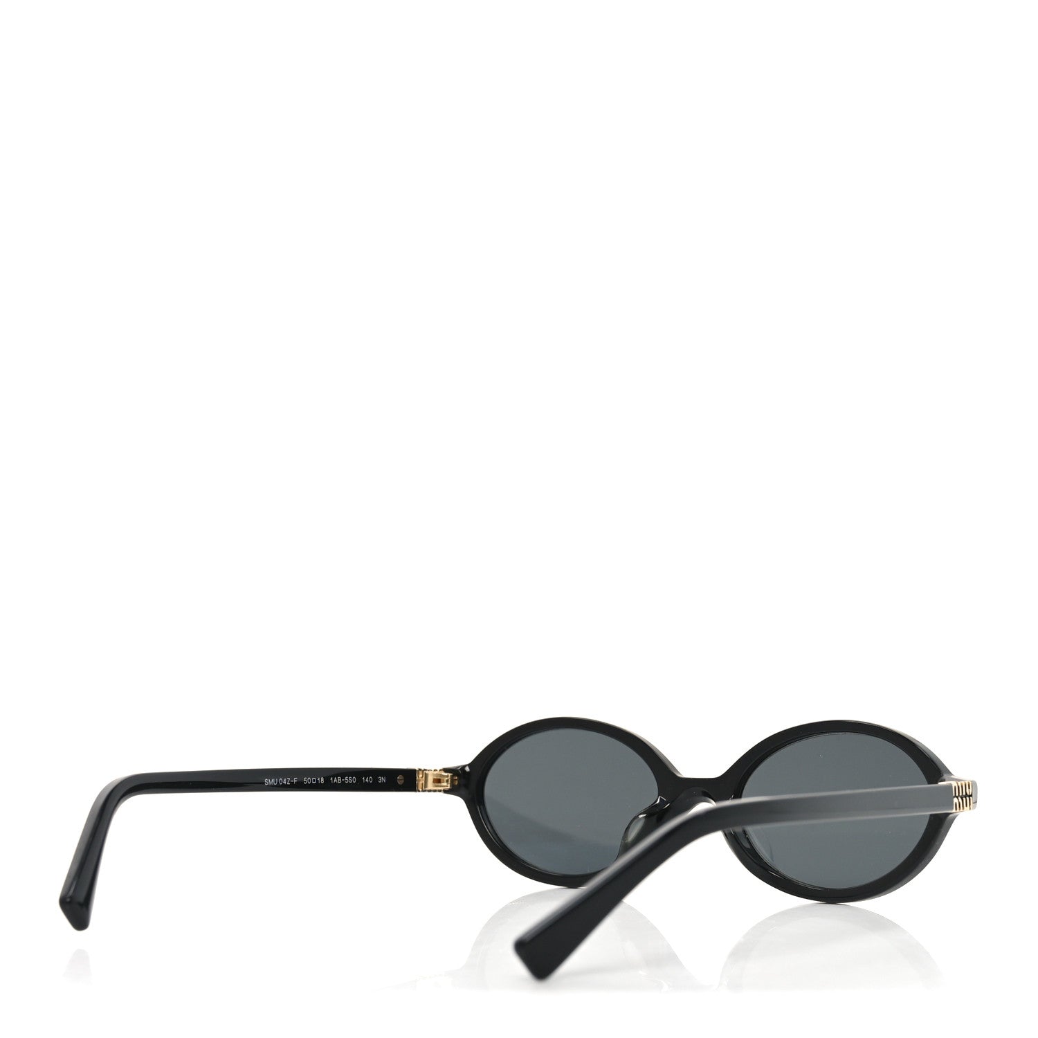 Miu Miu Acetate Oval Regard Sunglasses SMU04Z Black 1822049