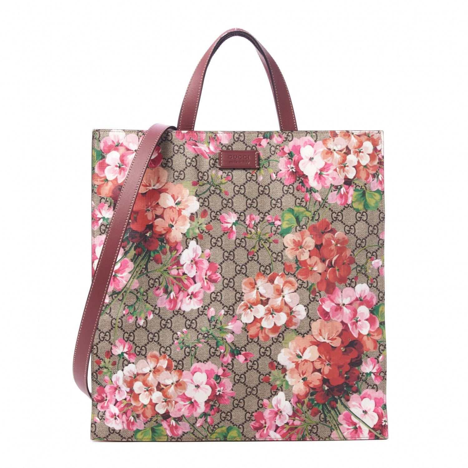 Gucci Soft GG Supreme Monogram Blooms Vertical Tote Beige Multicolor Dry Rose 1 of 9