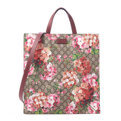 Gucci Soft GG Supreme Monogram Blooms Vertical Tote Beige Multicolor Dry Rose 1 of 9