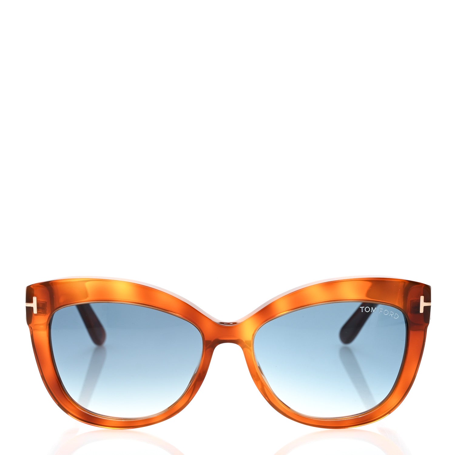 Tom Ford Acetate Alistair Cat Eye Sunglasses TF524 Honey 2 of 8