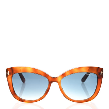 Tom Ford Acetate Alistair Cat Eye Sunglasses TF524 Honey 2 of 8