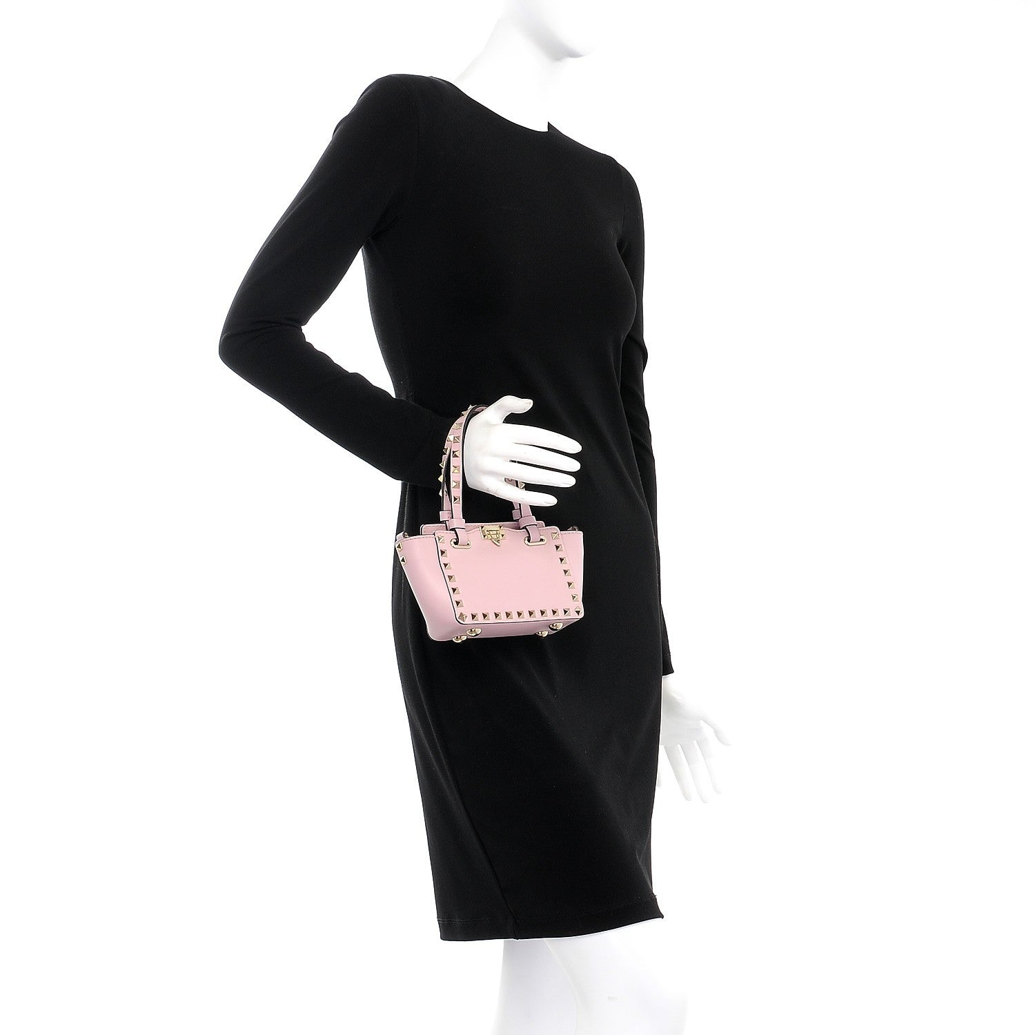 Valentino Garavani Vitello Micro Rockstud Tote Cipria 3 of 8