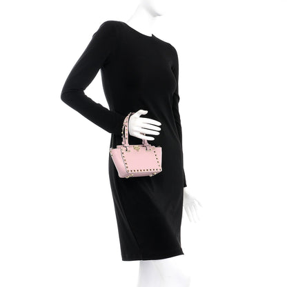 Valentino Garavani Vitello Micro Rockstud Tote Cipria 3 of 8