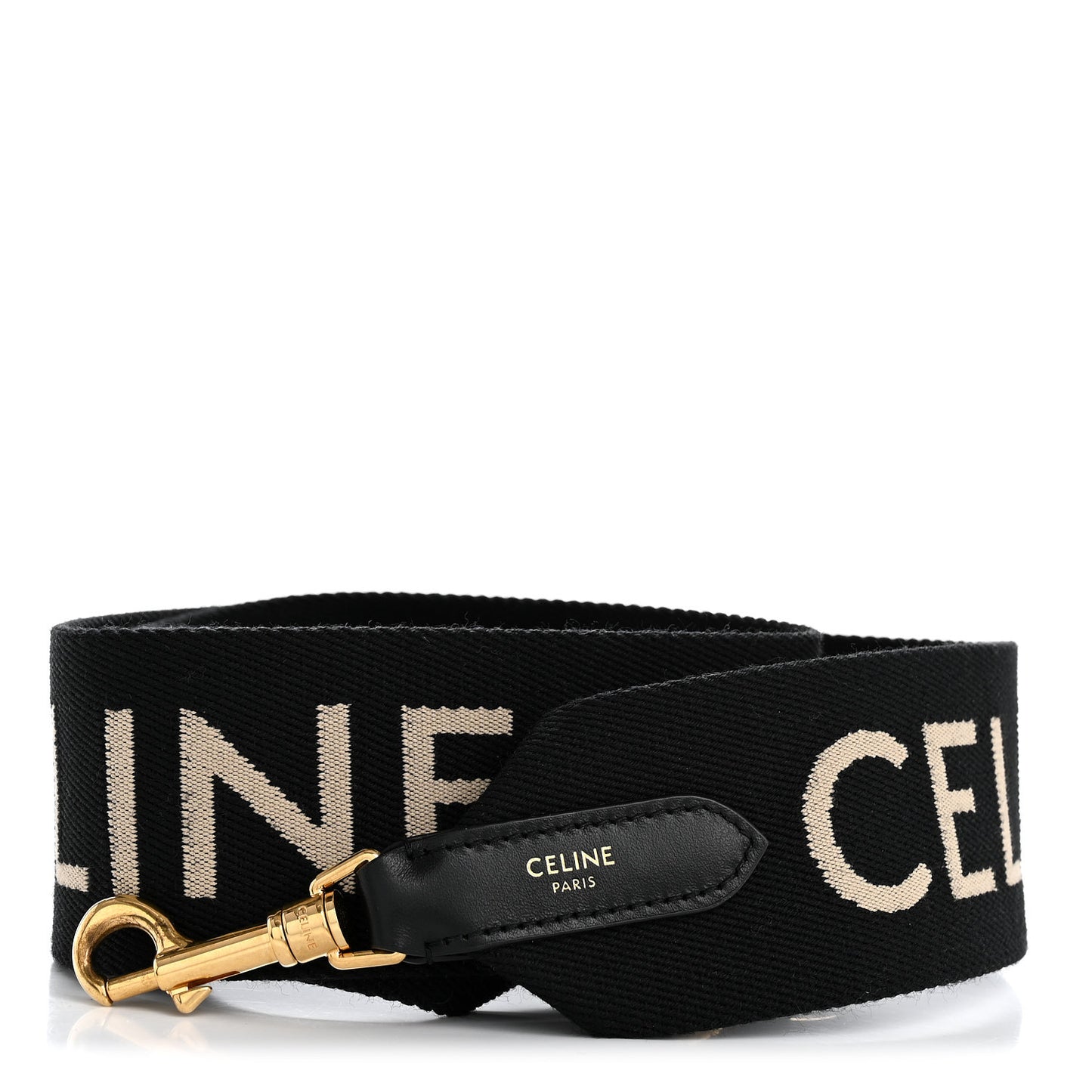 Jacquard Wool Logo Short Strap Black Beige