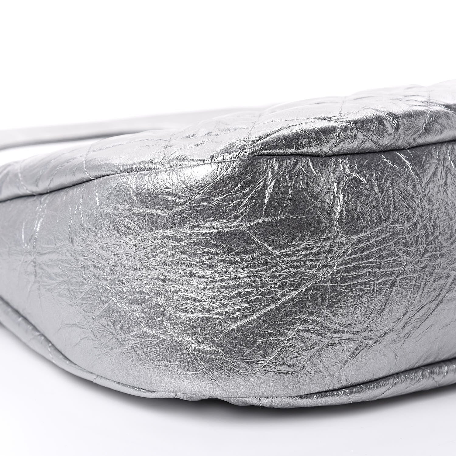 Chanel Metallic Crumpled Calfskin Small 31 Shopping Bag Silver 8 of 9