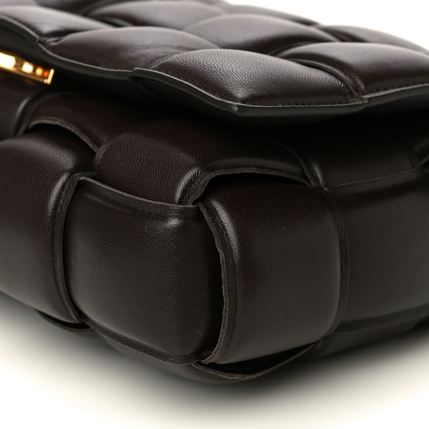 Bottega Veneta Lambskin Maxi Intreccio Padded Chain Cassette Crossbody Bag Black 9 of 18