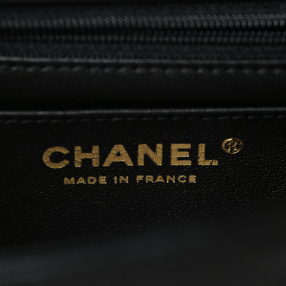 Chanel Lambskin Quilted Mini Top Handle Rectangular Flap Black 6 of 10